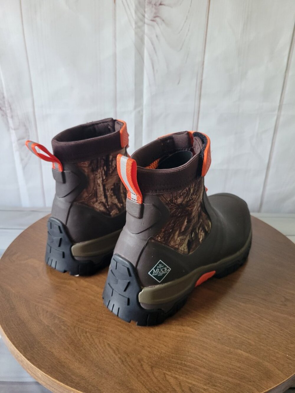 Muck Men’s 7 Mossy Oak Breakup Country Apex Mid Zip Ankle Boot. 100% Waterproof, - Picture 3 of 9